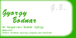 gyorgy bodnar business card